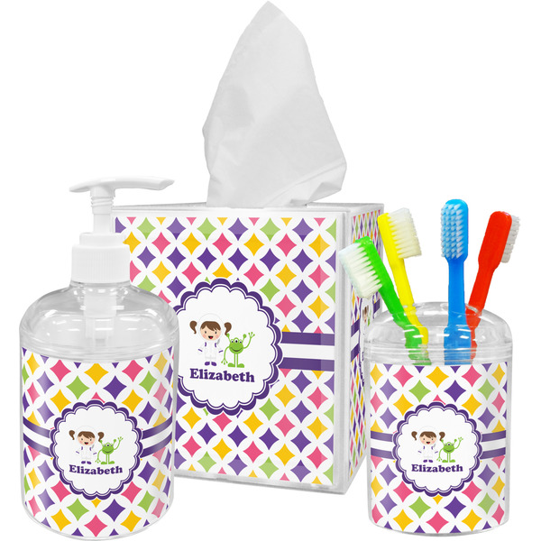 Girls Astronaut Bathroom Accessories Set (Personalized)