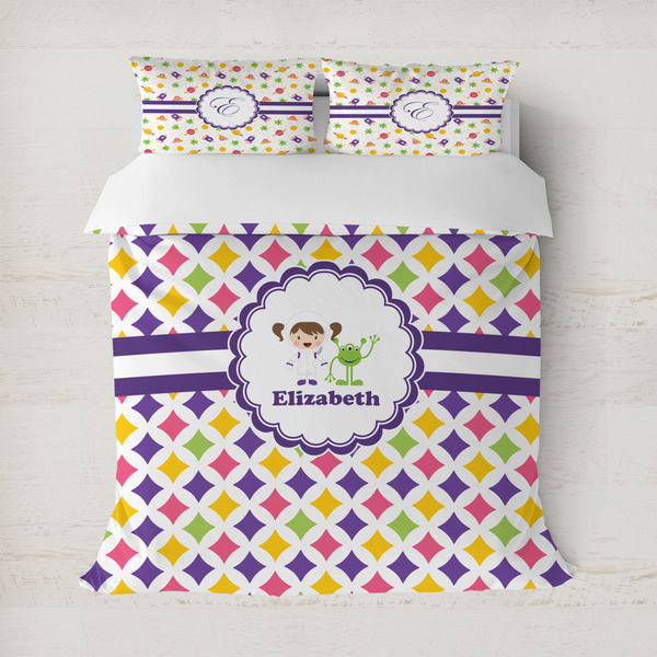 Custom Girls Astronaut Duvet Cover (Personalized)