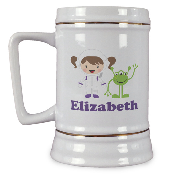 Custom Girls Astronaut Beer Stein (Personalized)