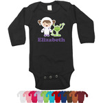 Girls Astronaut Long Sleeves Bodysuit - 12 Colors (Personalized)