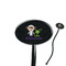 Girls Astronaut 7" Oval Plastic Stir Sticks - Black - Single Sided (Personalized)