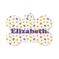 Girls Astronaut Bone Shaped Dog ID Tag - Small (Personalized)