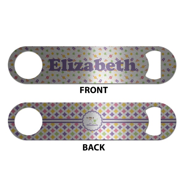 Girls Astronaut Bottle Opener - Front & Back