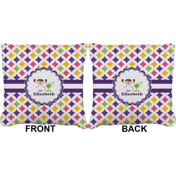 Girls Astronaut Burlap Pillow Approval