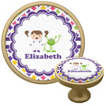 Girls Astronaut Cabinet Knob - Gold (Personalized)