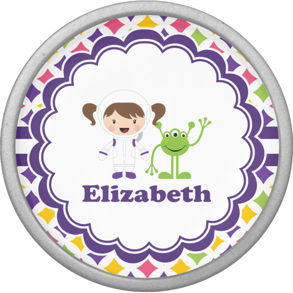 Girls Astronaut Cabinet Knob - Nickel - Front