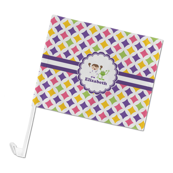 Custom Girls Astronaut Car Flag - Large (Personalized)