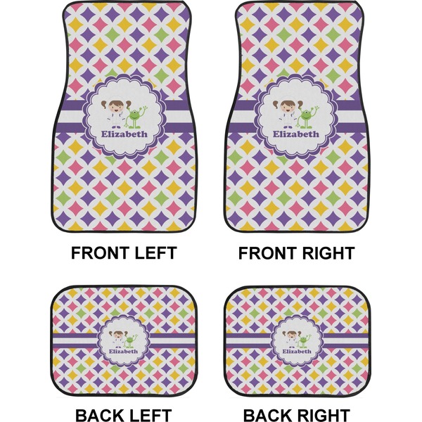 Girls Astronaut Car Floor Mats Set (2F + 2B)