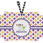 Girls Astronaut Rear View Mirror Ornament (Personalized)