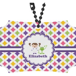 Girls Astronaut Rear View Mirror Ornament (Personalized)