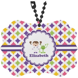 Girls Astronaut Rear View Mirror Charm (Personalized)