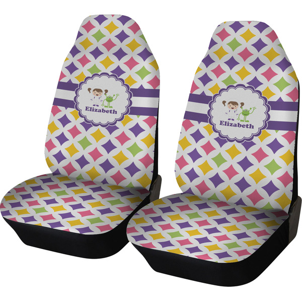 Custom Girls Astronaut Car Seat Covers (Set of Two) (Personalized)