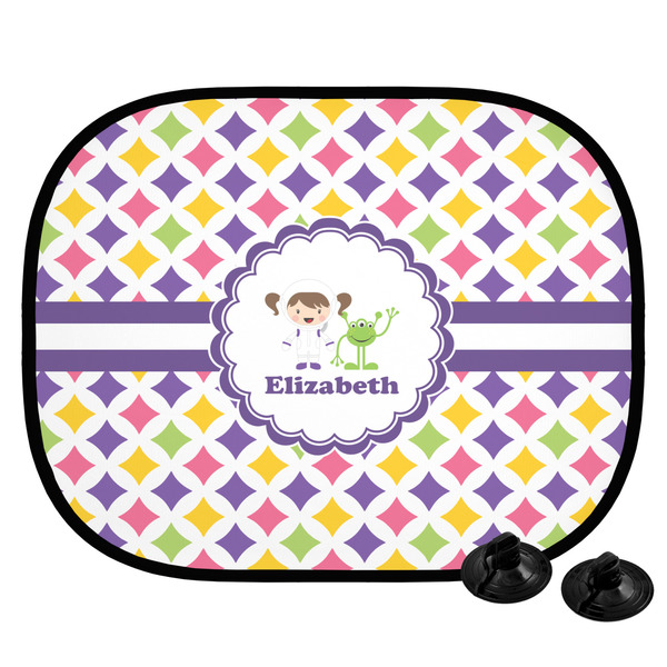 Custom Girls Astronaut Car Side Window Sun Shade (Personalized)