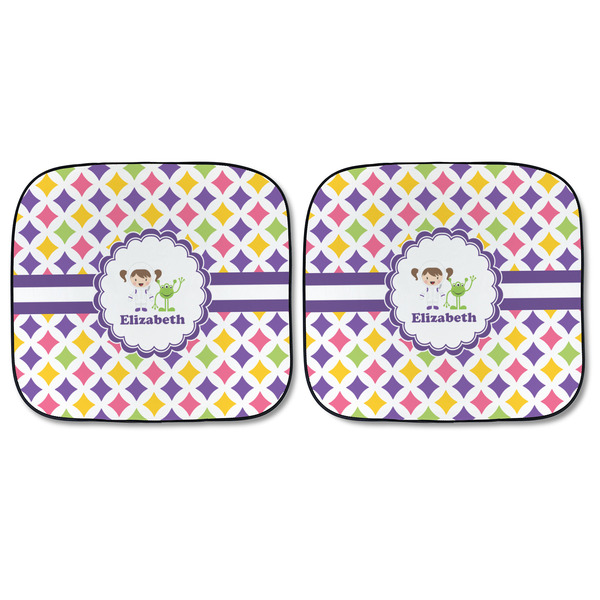 Girls Astronaut Car Sun Shades - FRONT