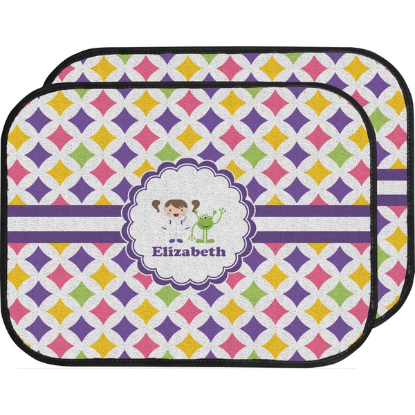 Girls Astronaut Custom Car Floor Mats (Back Seat)