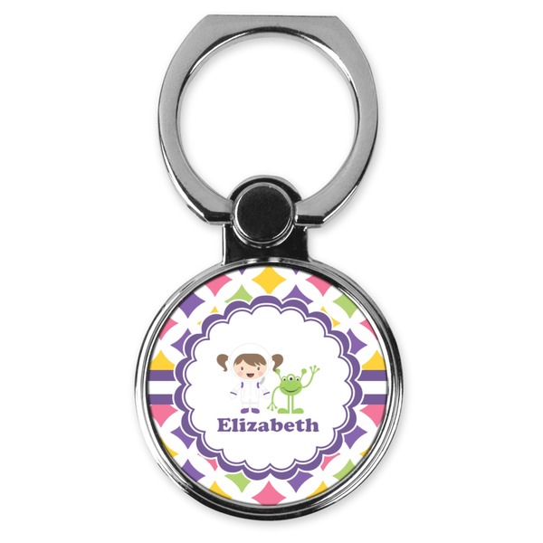 Custom Girls Astronaut Cell Phone Ring Stand & Holder (Personalized)