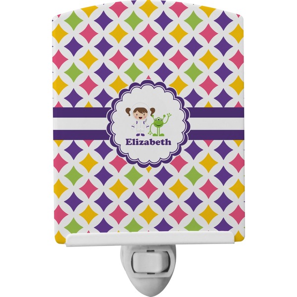 Custom Girls Astronaut Ceramic Night Light (Personalized)