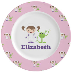 Girls Astronaut Ceramic Dinner Plates (Set of 4) (Personalized)
