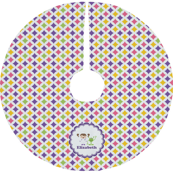 Custom Girls Astronaut Tree Skirt (Personalized)