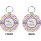 Girls Astronaut Circle Keychain (Front + Back)