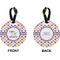 Girls Astronaut Circle Luggage Tag (Front + Back)