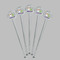 Girls Astronaut Clear Plastic 7" Stir Stick - Round - Fan View