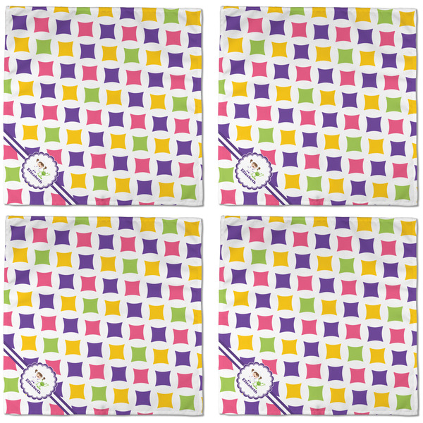 Girls Astronaut Cloth Napkins - Personalized Dinner (APPROVAL) Set of 4
