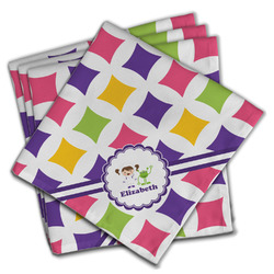 Girls Astronaut Cloth Napkins (Set of 4) (Personalized)