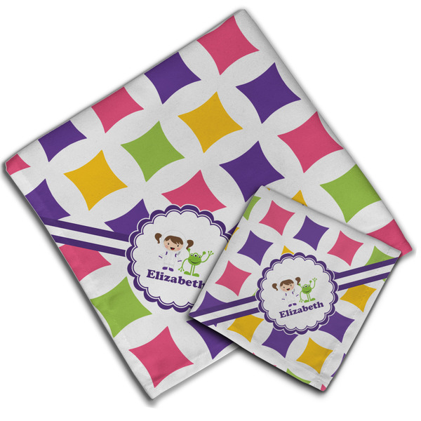 Girls Astronaut Cloth Napkins - Personalized Lunch & Dinner (PARENT MAIN)