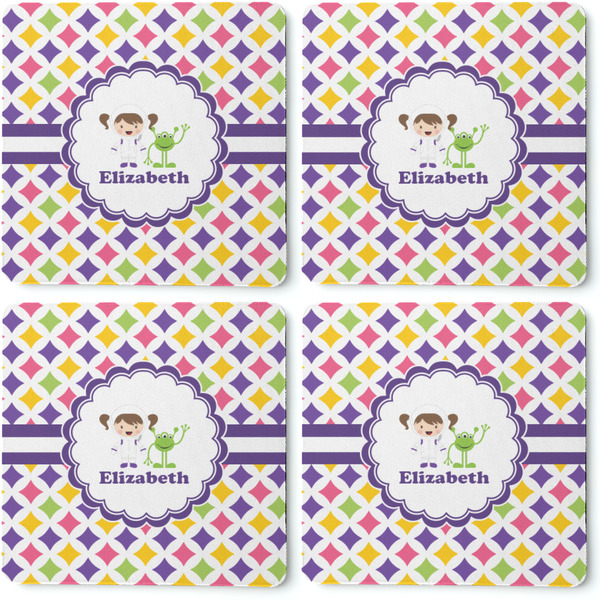 Girls Astronaut Coaster Rubber Back - Apvl