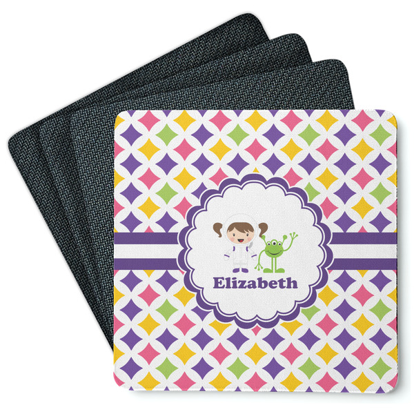 Girls Astronaut Coaster Rubber Back - Main