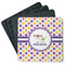 Girls Astronaut Square Rubber Backed Coasters - Set of 4 (Personalized)