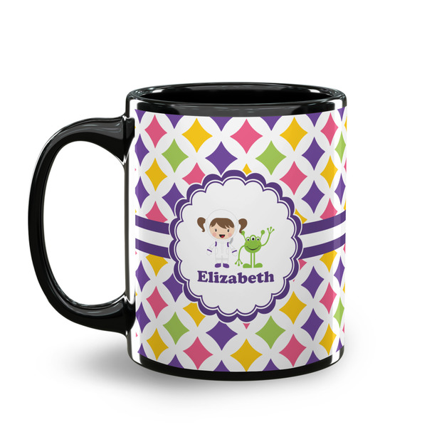 Girls Astronaut Coffee Mug - 11 oz - Black