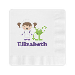 Girls Astronaut Coined Cocktail Napkins (Personalized)