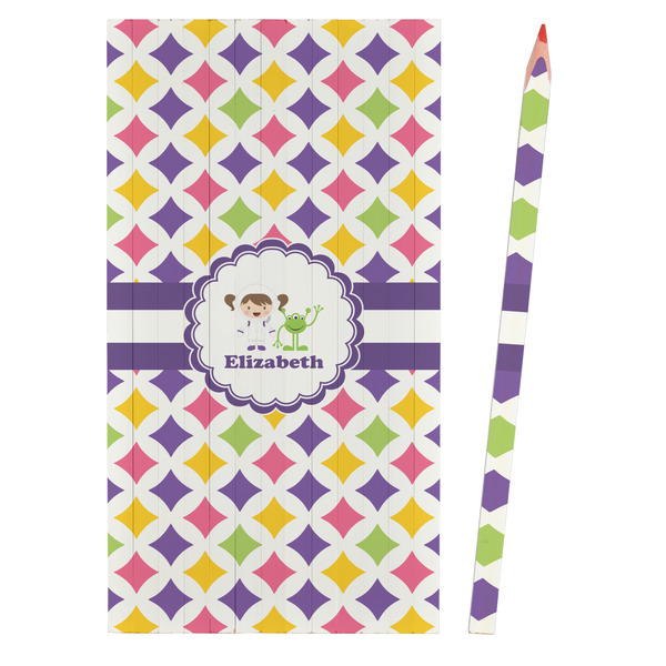 Girls Astronaut Colored Pencils - Front View