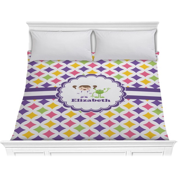 Custom Girls Astronaut Comforter - King (Personalized)