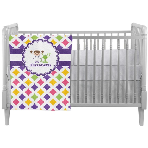Custom Girls Astronaut Crib Comforter / Quilt (Personalized)