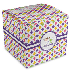 Girls Astronaut Cube Favor Gift Boxes (Personalized)