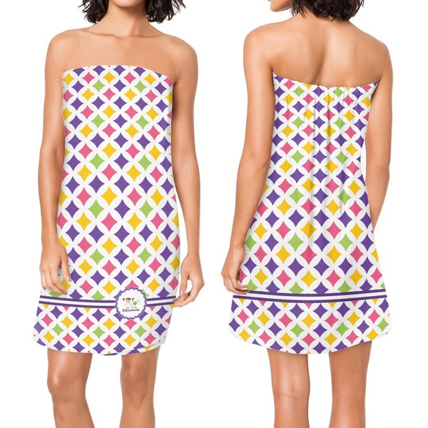 Girls Astronaut Custom Bath Wrap - Front & Back View