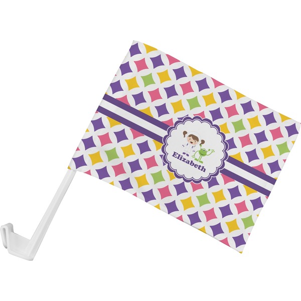 Custom Girls Astronaut Car Flag - Small w/ Name or Text