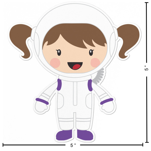 Girls Astronaut Custom Shape Iron On Patches - L - APPROVAL