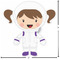 Girls Astronaut Custom Shape Iron On Patches - L - APPROVAL