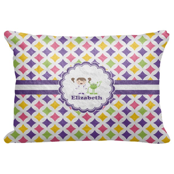 Custom Girls Astronaut Decorative Baby Pillowcase - 16"x12" (Personalized)