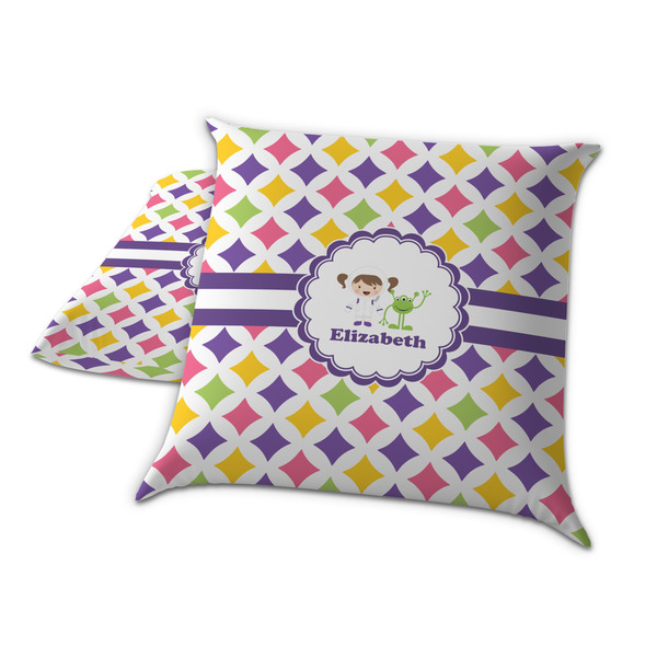 Girls Astronaut Decorative Pillow Case - TWO