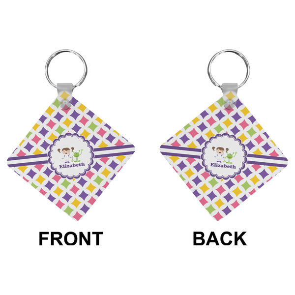 Girls Astronaut Diamond Keychain (Front + Back)