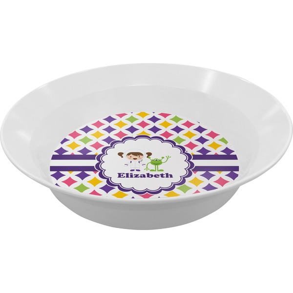 Custom Girls Astronaut Melamine Bowl (Personalized)