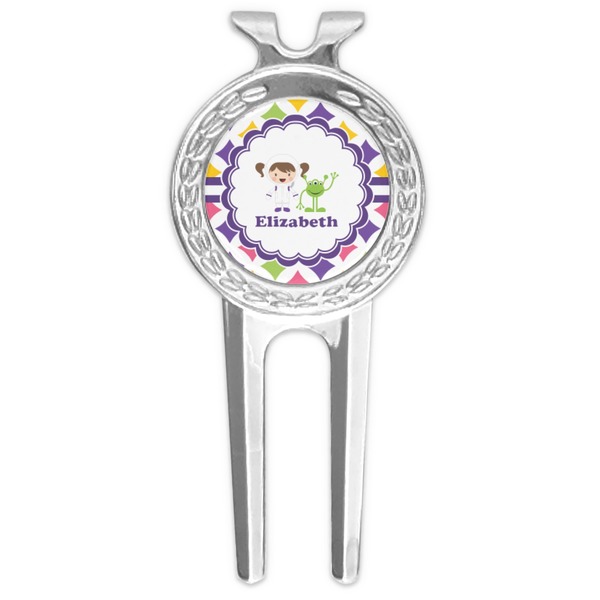 Custom Girls Astronaut Golf Divot Tool & Ball Marker (Personalized)