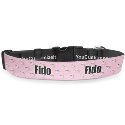 Girls Astronaut Deluxe Dog Collar - Small (8.5" to 12.5") (Personalized)