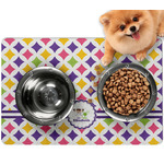 Girls Astronaut Dog Food Mat - Small w/ Name or Text
