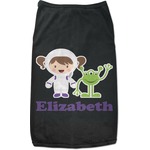 Girls Astronaut Black Pet Shirt (Personalized)